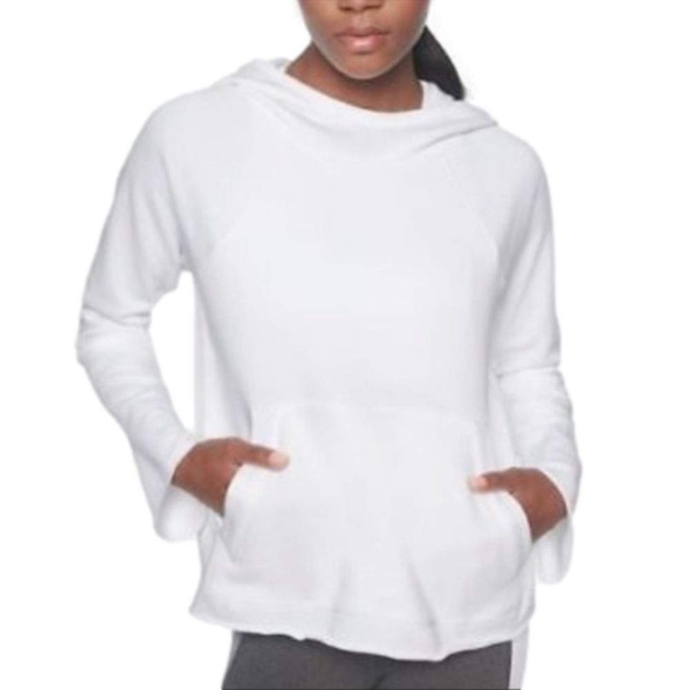 ATHLETA French Terry Pique Pullover Hoodie in White Size XS - Picture 5 of 14